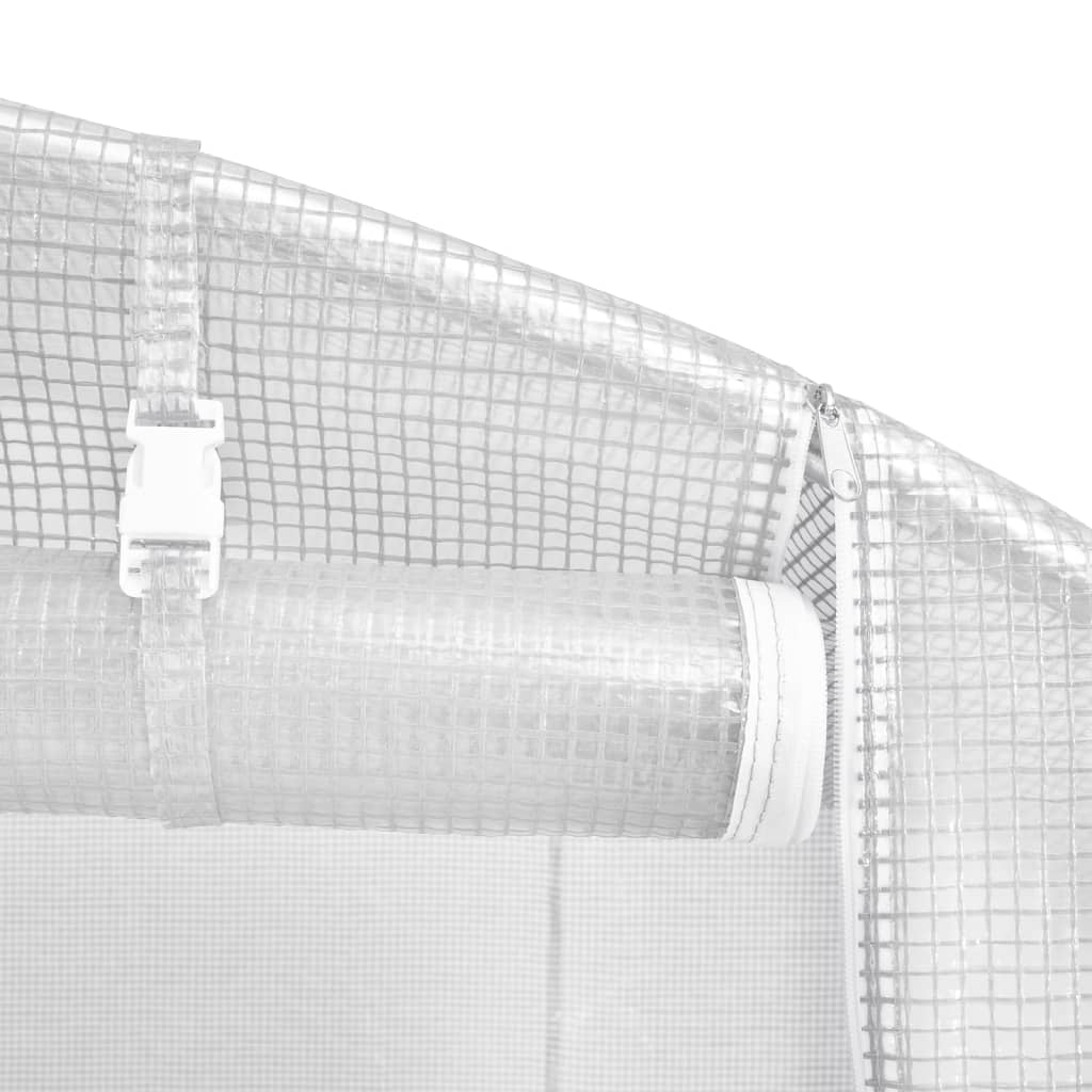 vidaXL Greenhouse with Steel Frame White 40 m² 8x5x2,3 m