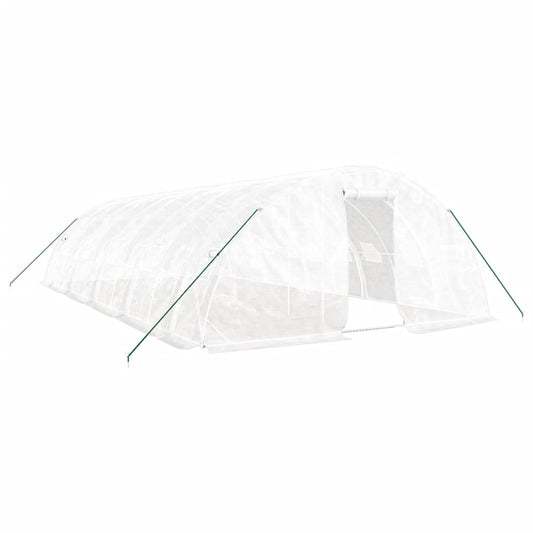 vidaXL Greenhouse with Steel Frame White 50 m² 10x5x2,3 m