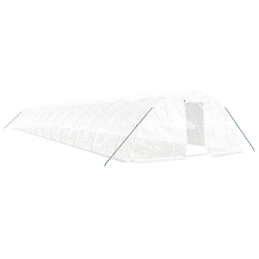 vidaXL Greenhouse with Steel Frame White 120 m² 24x5x2,3 m