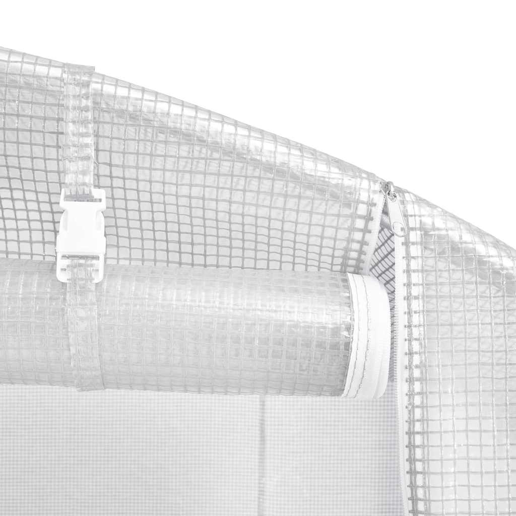 vidaXL Greenhouse with Steel Frame White 120 m² 24x5x2,3 m