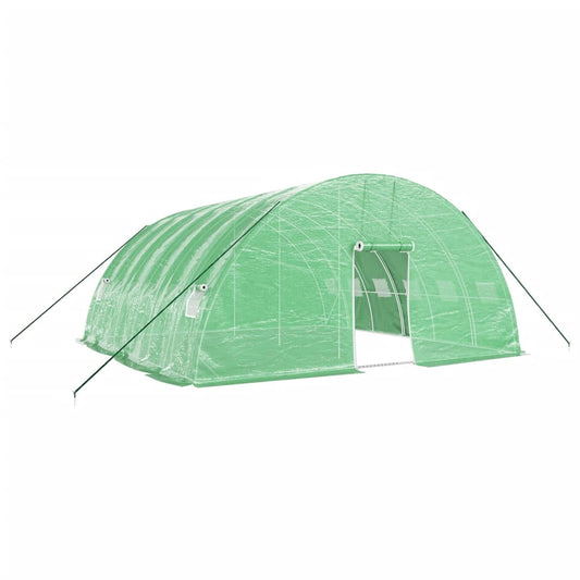 vidaXL Greenhouse with Steel Frame Green 36 m² 6x6x2,85 m