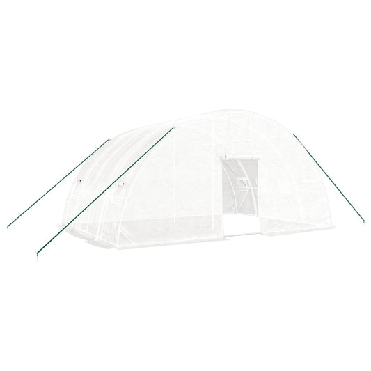 vidaXL Greenhouse with Steel Frame White 24 m² 6x4x2,85 m