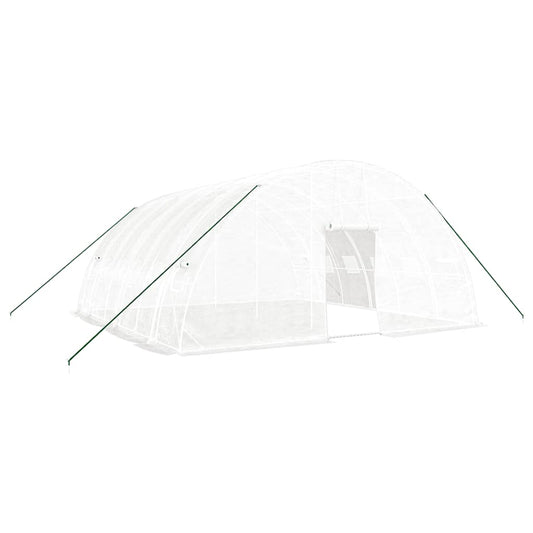 vidaXL Greenhouse with Steel Frame White 36 m² 6x6x2,85 m