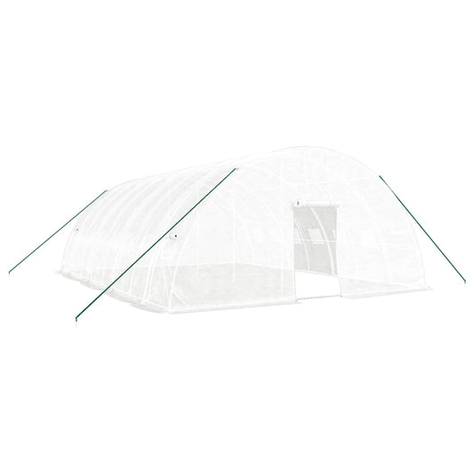 vidaXL Greenhouse with Steel Frame White 48 m² 8x6x2,85 m