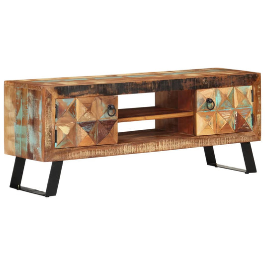 vidaXL TV Cabinet 112x30x45 cm Solid Wood Reclaimed