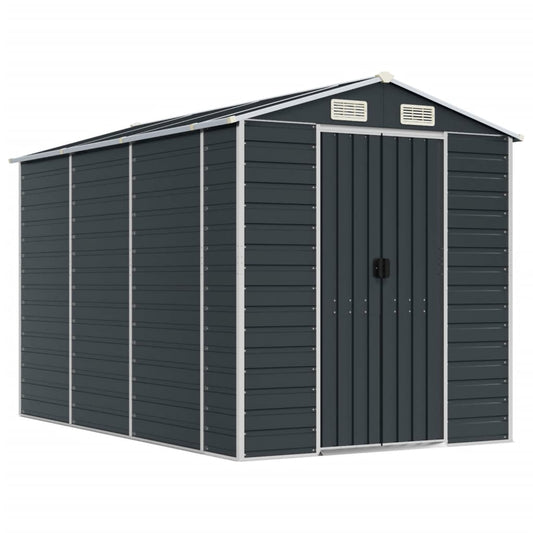 vidaXL Garden Shed | Anthracite | Galvanised Steel | Large | Garden Shed