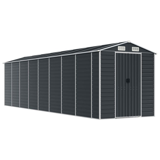 vidaXL Garden Shed Anthracite 191x725x198 cm Galvanised Steel