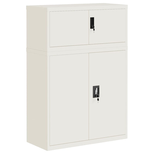 vidaXL File Cabinet White 90x40x130 cm Steel