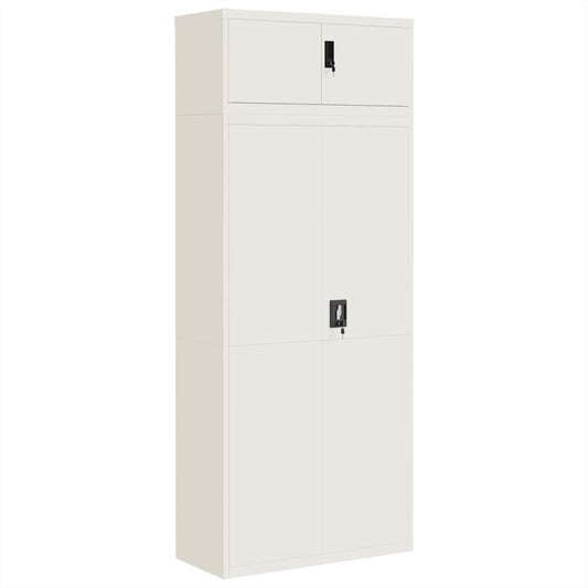 vidaXL File Cabinet White 90x40x220 cm Steel