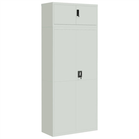 vidaXL File Cabinet Light Grey 90x40x220 cm Steel