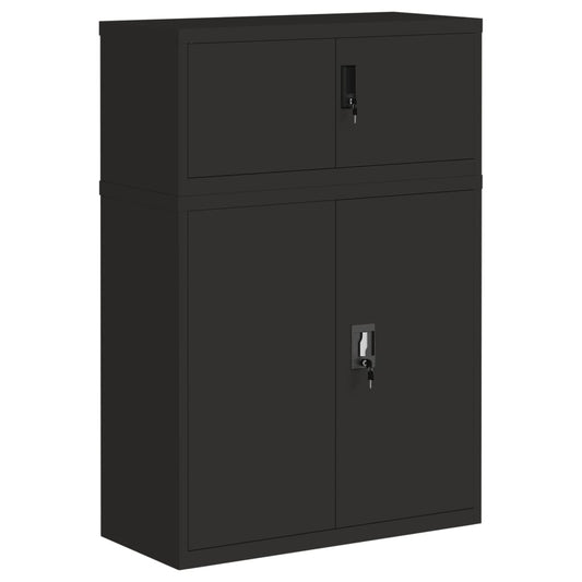 vidaXL File Cabinet Black 90x40x130 cm Steel