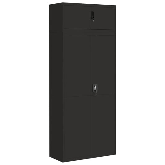 vidaXL File Cabinet Black 90x40x220 cm Steel