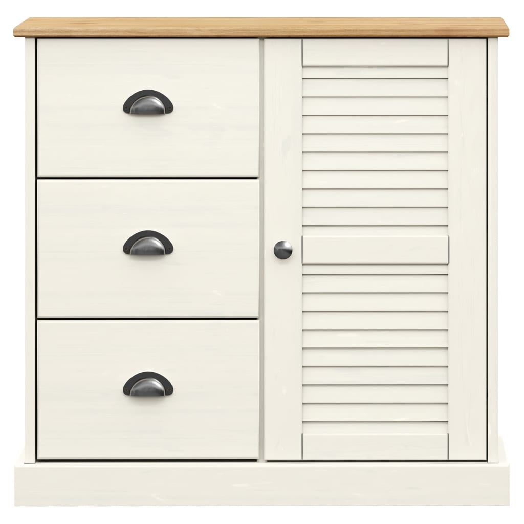 vidaXL Highboard "VIGO" White 78x40x175 cm Solid Wood Pine