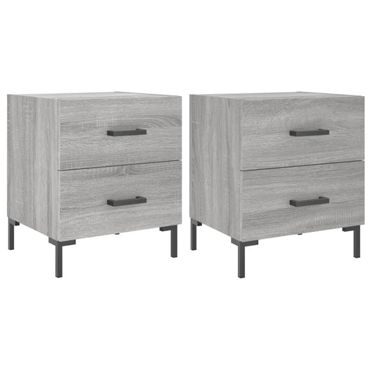 vidaXL Bedside Cabinets 2 pcs Grey Sonoma 40x35x47,5 cm Engineered Wood
