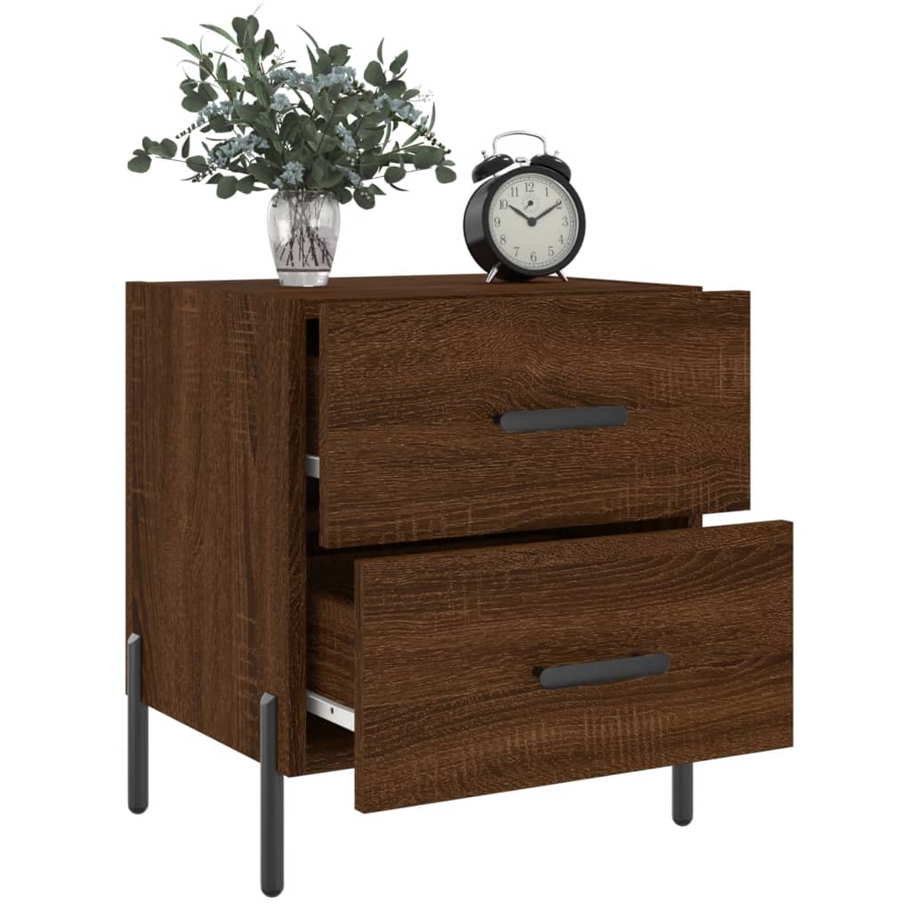 vidaXL Bedside Cabinets 2 pcs Brown Oak 40x35x47,5 cm Engineered Wood