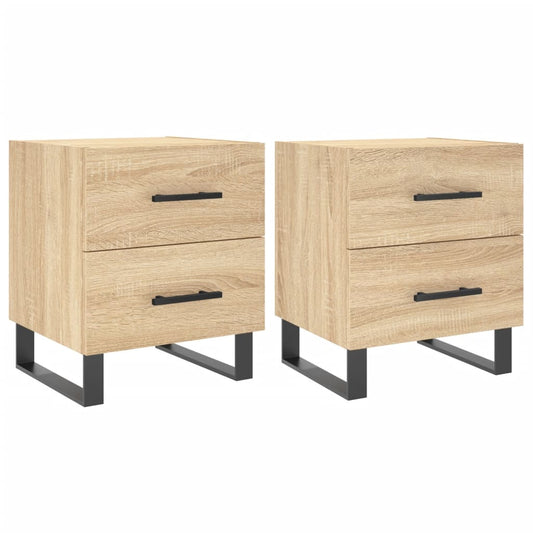 vidaXL Bedside Cabinets 2 pcs Sonoma Oak 40x35x47.5 cm Engineered Wood