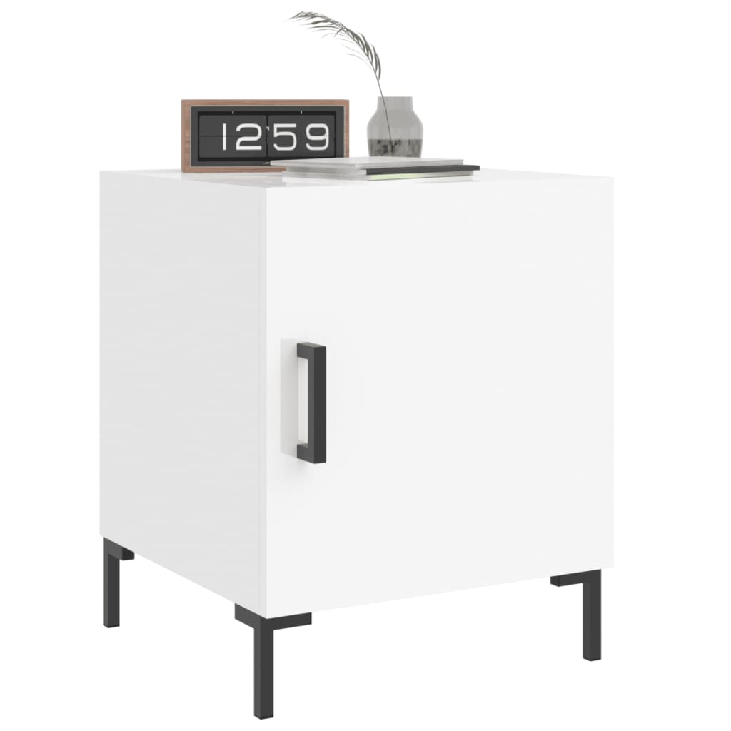 vidaXL Bedside Cabinets 2 pcs High Gloss White 40x40x50 cm
