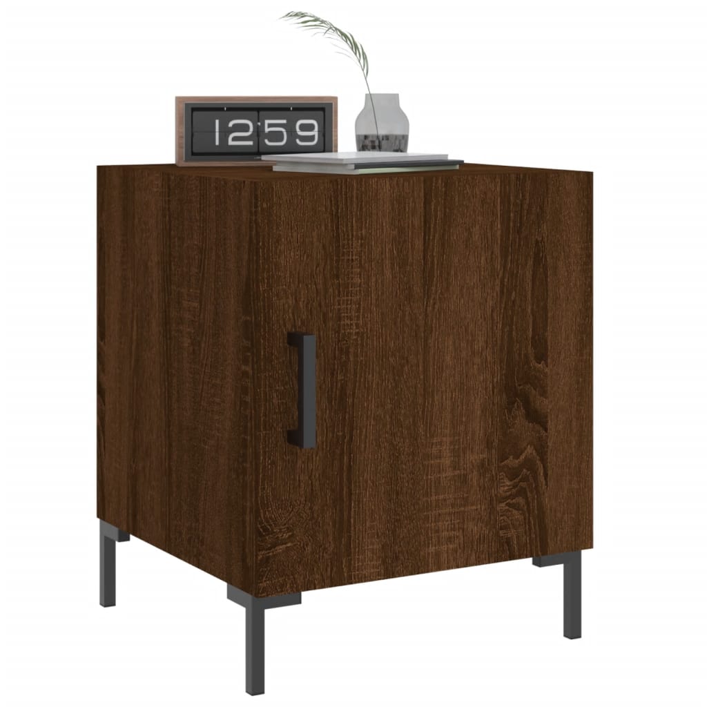 vidaXL Bedside Cabinets 2 pcs Brown Oak 40x40x50 cm Engineered Wood