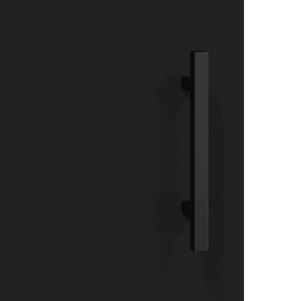 vidaXL Bedside Cabinets 2 pcs Black 40x40x50 cm Engineered Wood