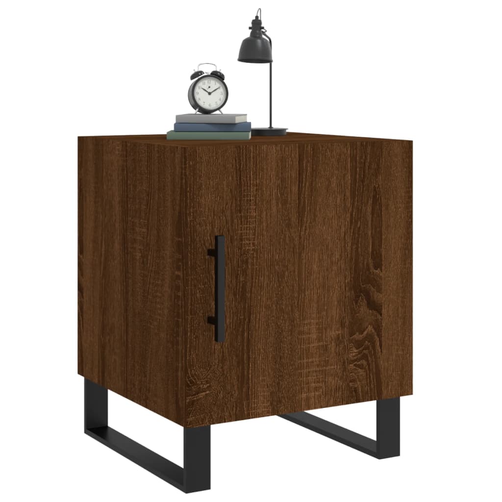 vidaXL Bedside Cabinets 2 pcs Brown Oak 40x40x50 cm Engineered Wood