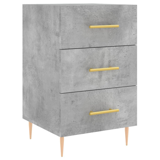 vidaXL Bedside Cabinet Concrete Grey 40x40x66 cm Engineered Wood