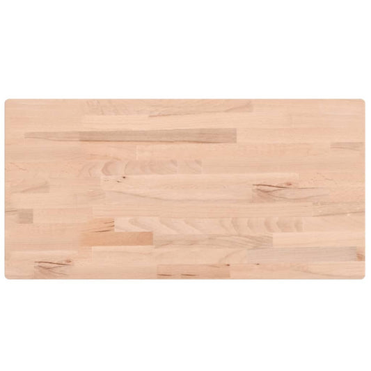 vidaXL Table Top 100x50x1,5 cm Rectangular Solid Wood Beech