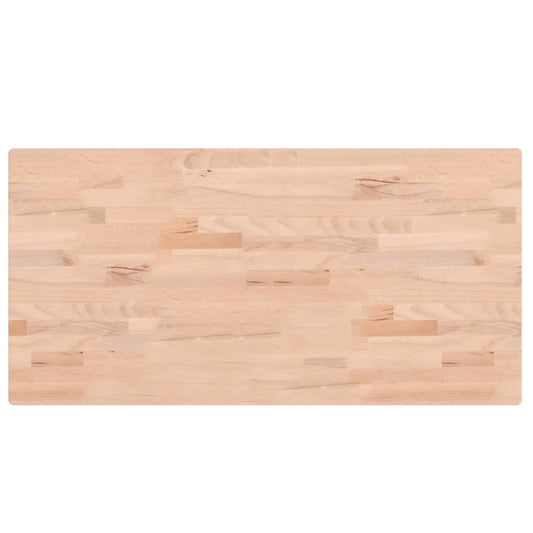 vidaXL Table Top 100x50x2.5 cm Rectangular Solid Wood Beech
