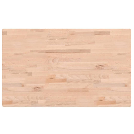 vidaXL Table Top 100x60x2.5 cm Rectangular Solid Wood Beech