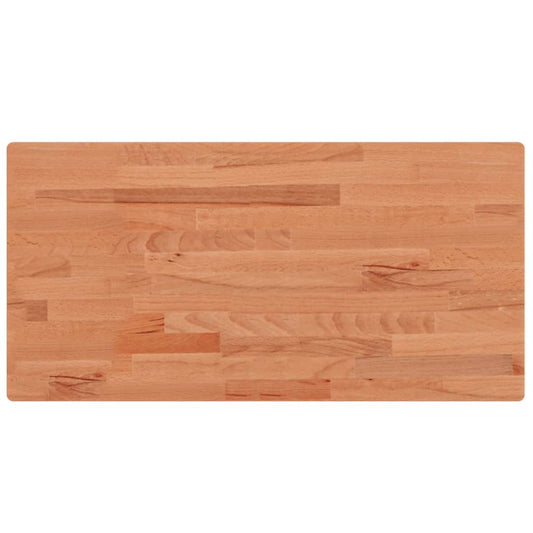 vidaXL Table Top 100x50x1.5 cm Rectangular Solid Wood Beech