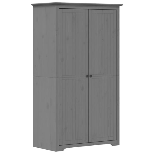 vidaXL Wardrobe "BODO" Grey 99x53,5x173 cm Solid Wood Pine
