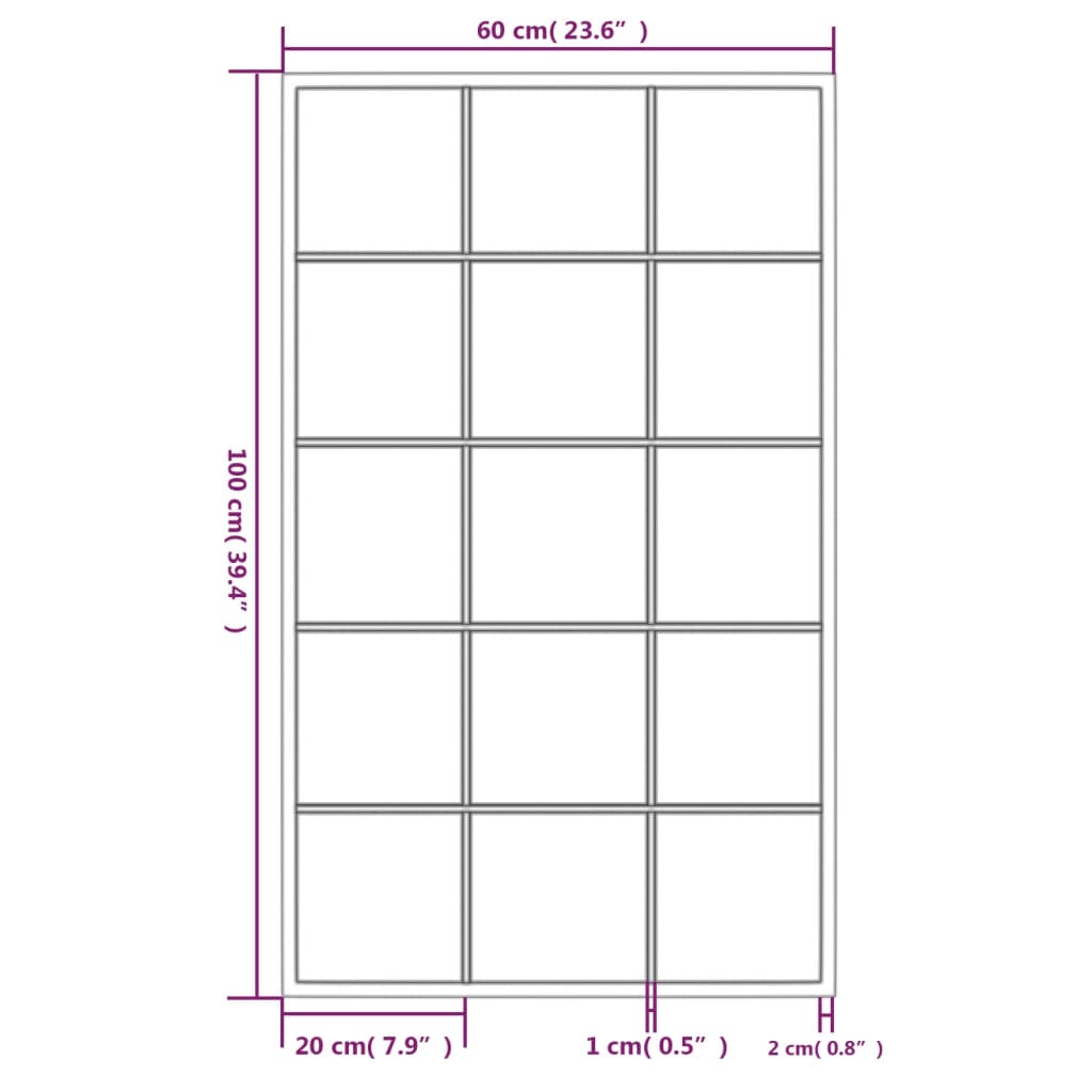vidaXL Wall Mirrors 2 pcs Black 100x60 cm Metal