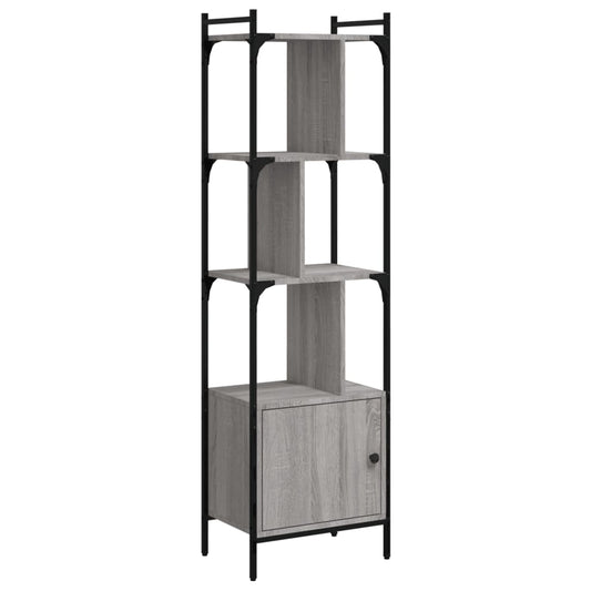 vidaXL Bookcase with Door Grey Sonoma 44.5x30x154.5 cm Engineered Wood