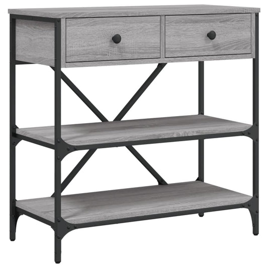 vidaXL Console Table Grey Sonoma 75x34,5x75 cm Engineered Wood
