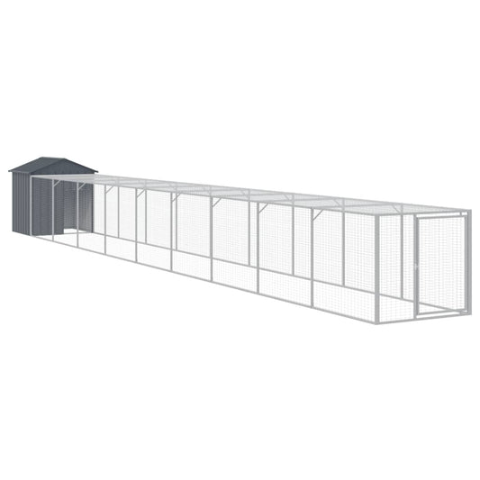 vidaXL Chicken Cage with Run Anthracite 117x1017x123 cm