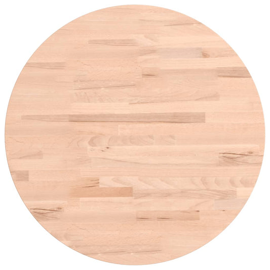 vidaXL Table Top Ø50x2,5 cm Round Solid Wood Beech