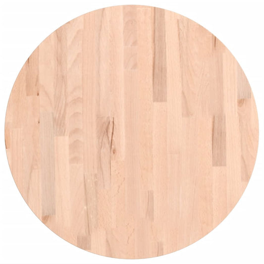vidaXL Table Top Ø60x2.5 cm Round Solid Wood Beech