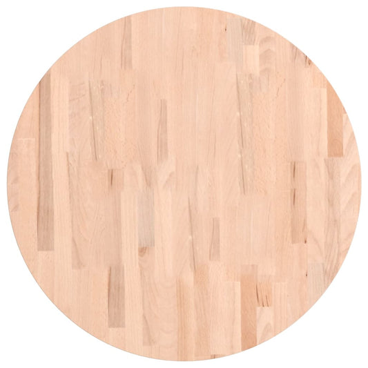 vidaXL Table Top Ø70x2.5 cm Round Solid Wood Beech