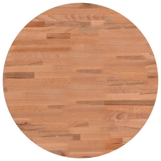 vidaXL Table Top Ø50x1,5 cm Round Solid Wood Beech