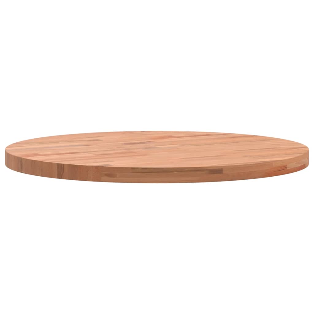 vidaXL Table Top Ø50x2.5 cm Round Solid Wood Beech