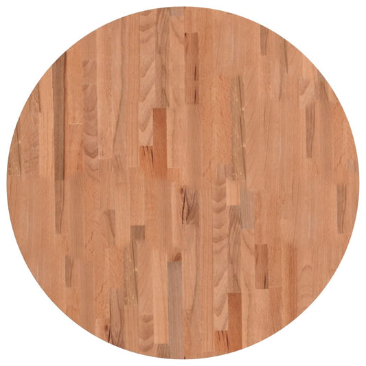 vidaXL Table Top Ø80x2,5 cm Round Solid Wood Beech