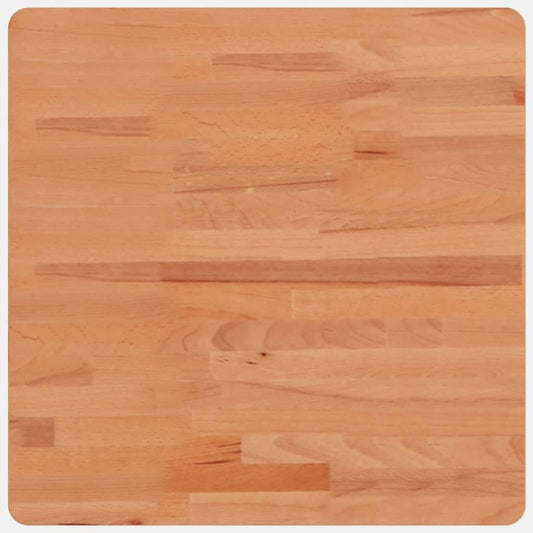 vidaXL Table Top 50x50x2.5 cm Square Solid Wood Beech