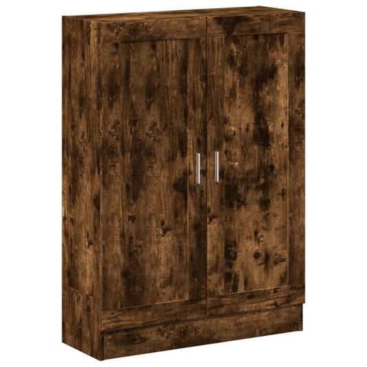 vidaXL Book Cabinet Smoked Oak 82,5x30,5x115 cm Engineered Wood