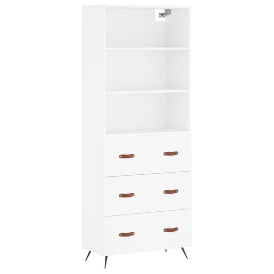 vidaXL Highboard White 69.5x34x180 cm Engineered Wood
