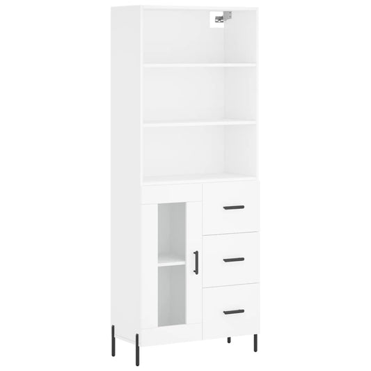 vidaXL Highboard White 69,5x34x180 cm Engineered Wood