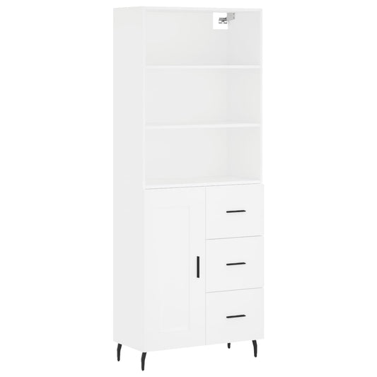 vidaXL Highboard White 69,5x34x180 cm Engineered Wood