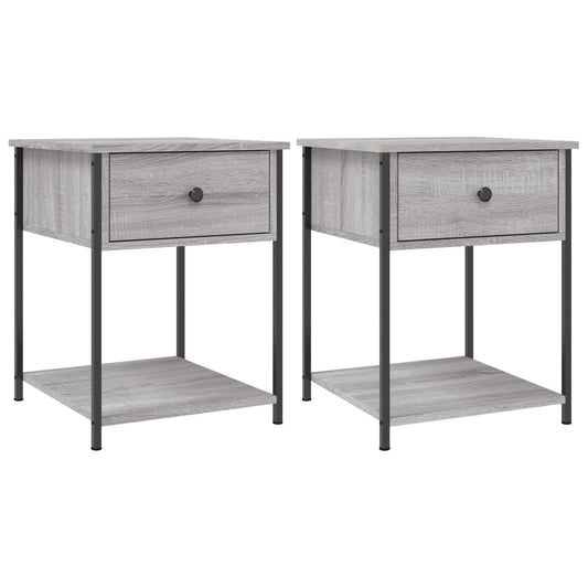 vidaXL Bedside Tables 2 pcs Grey Sonoma 44x45x58 cm Engineered Wood