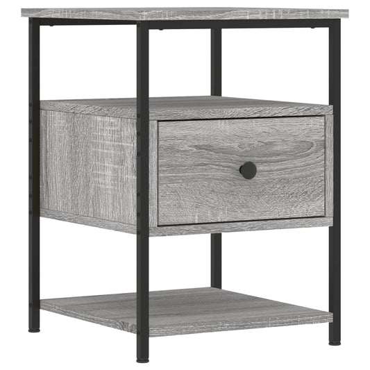 vidaXL Bedside Cabinet Grey Sonoma 40x42x56 cm Engineered Wood
