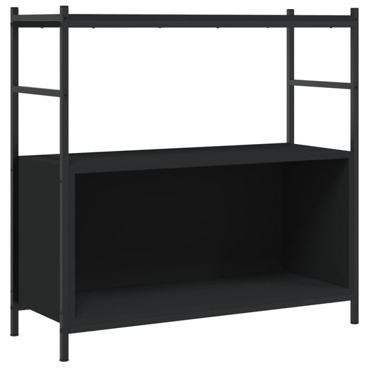 vidaXL Bookshelf Black 80x30x78,5 cm Engineered Wood and Iron
