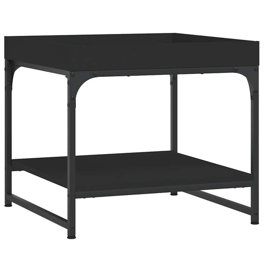 vidaXL Coffee Table Black 49,5x49,5x45 cm Engineered Wood