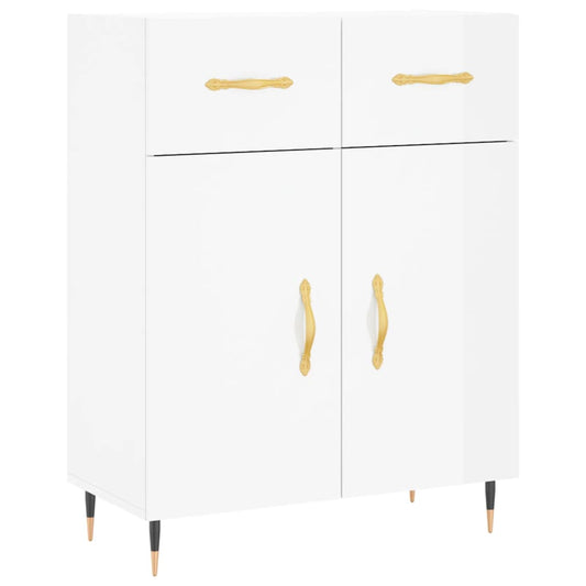 vidaXL Sideboard High Gloss White 69.5x34x90 cm Engineered Wood
